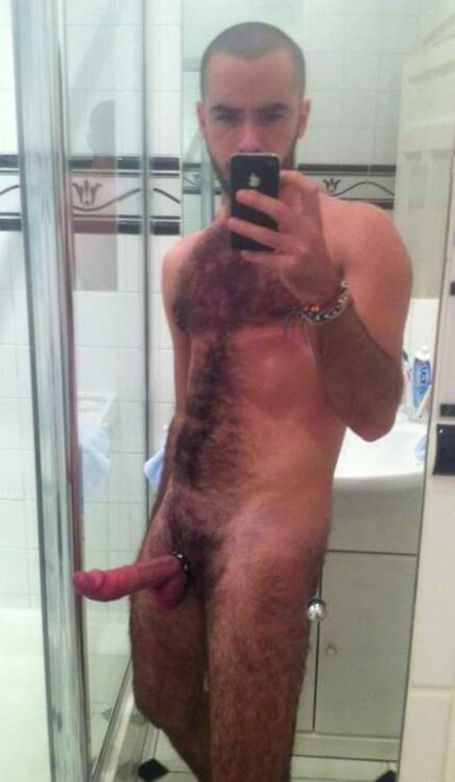 Hairy Dude Got A Cock Ring On His Dick Nude Men Selfies